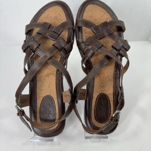 BOC Born Concept Kesia Strappy Brown Vegan Leather Open Toe Slingback Sandals 9M - Picture 3 of 14